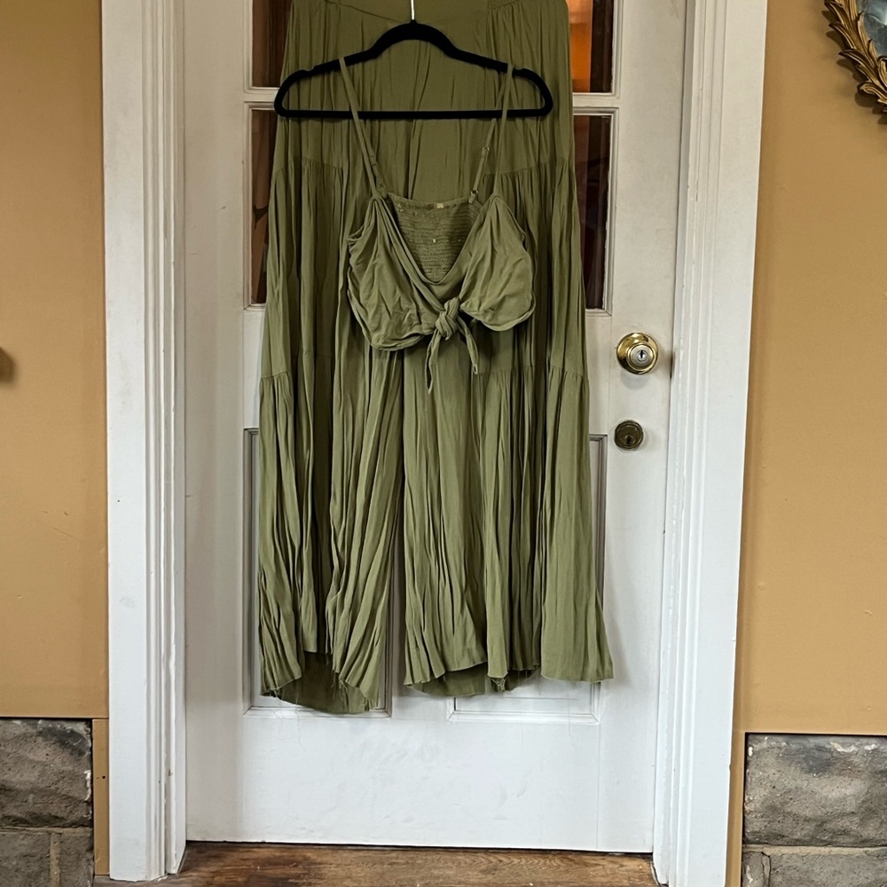 Free People Olive Green Dress